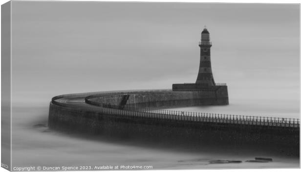 Roker Pier Canvas Print by Duncan Spence