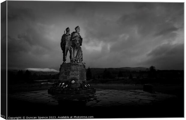 The Commando Memorial Canvas Print by Duncan Spence