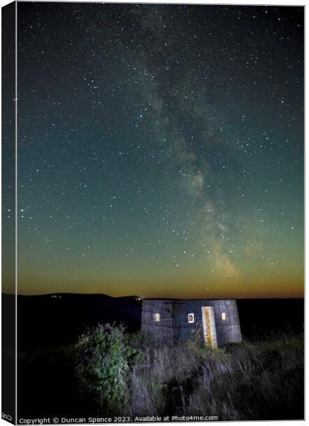 Pill box under the stars Canvas Print by Duncan Spence