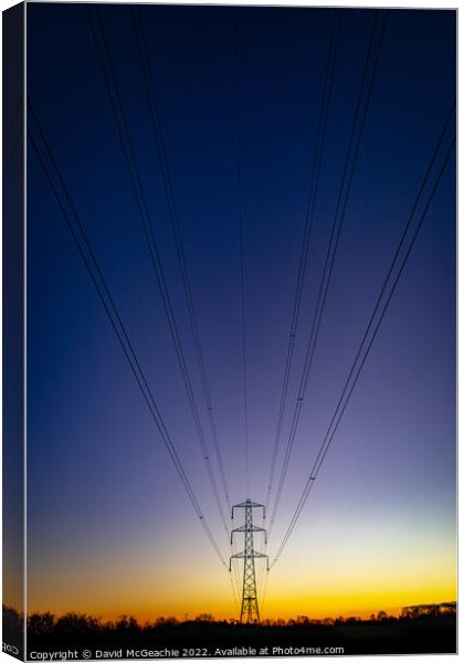 An Electric Sunset Canvas Print by David McGeachie