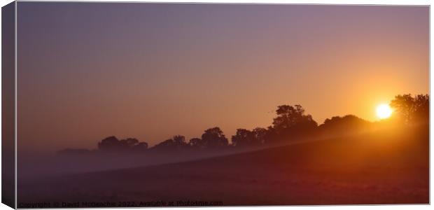 Misty Morning Sunrise  Canvas Print by David McGeachie