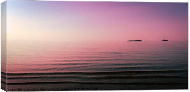 Majestic Sunrise over the Welsh Coastline Canvas Print by David McGeachie