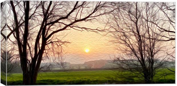 Enchanting Sunset Glow Canvas Print by David McGeachie