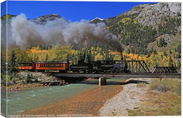 Crossing Twin Bridges Canvas Print by Donna Kennedy