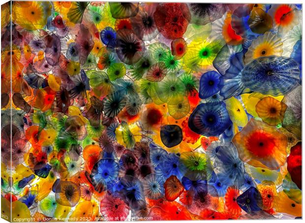 Chihuly Flowers Canvas Print by Donna Kennedy