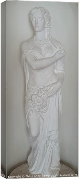Classic Roman Woman Statue Canvas Print by Elaine Anne Baxter