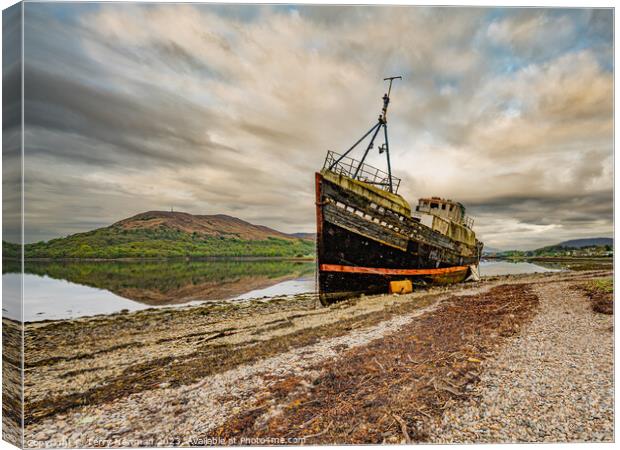 The Majestic Relic of a Bygone Era “Scottish Shipw Canvas Print by Terry Newman