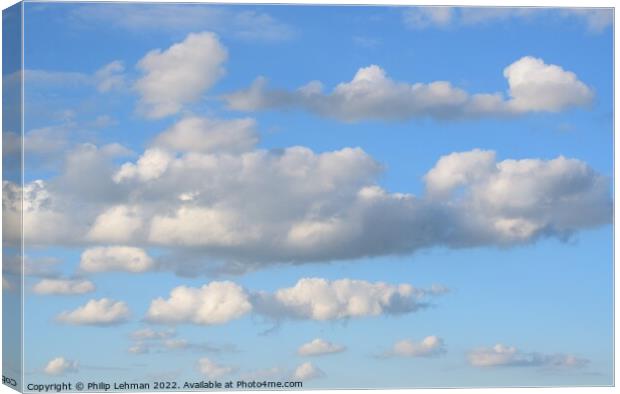 Clouds on a sunny day 6 Canvas Print by Philip Lehman