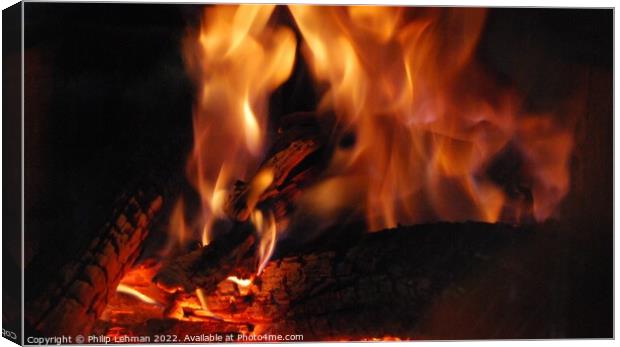 Cozy fire Canvas Print by Philip Lehman