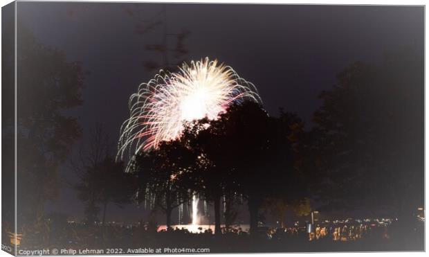 Fireworks (30B) Canvas Print by Philip Lehman