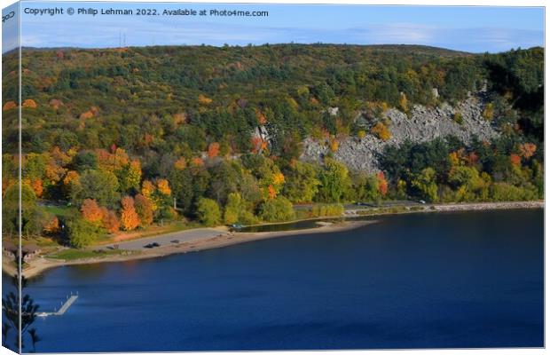 Devil's Lake October 18th (63A) Canvas Print by Philip Lehman