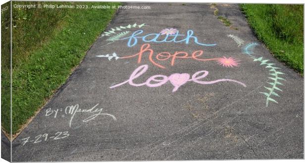 Faith Hope Love 2A Canvas Print by Philip Lehman