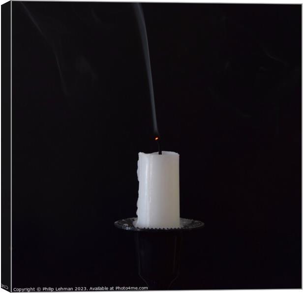Candle Smoke 4A Canvas Print by Philip Lehman