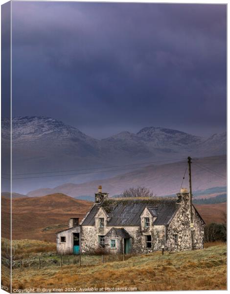 Storm Arwen Approaches the Abandoned Cottage Canvas Print by Guy Keen