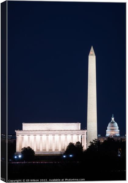 Washington Monument Canvas Print by Eli Wilson
