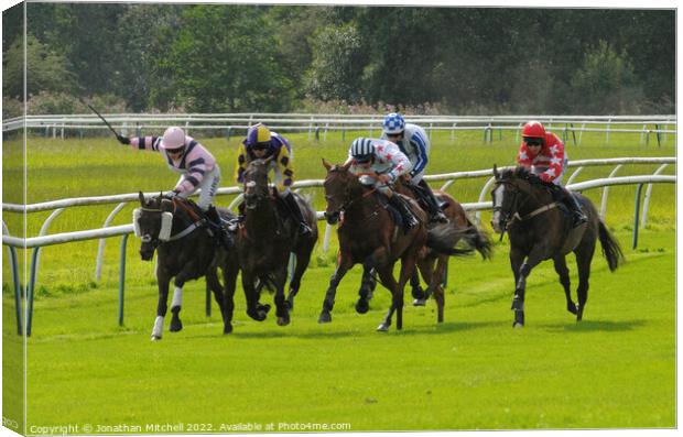 Perth Races, Scotland, 2014 Canvas Print by Jonathan Mitchell