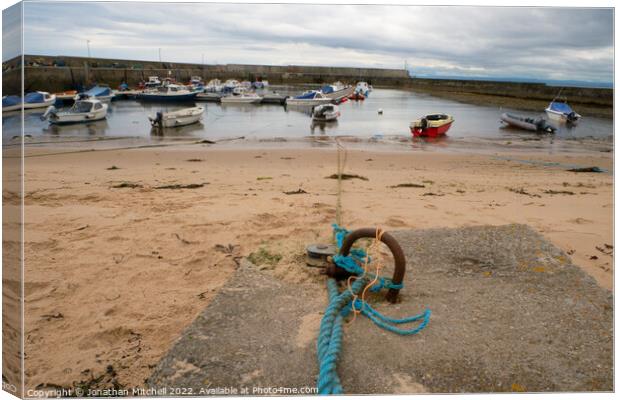 Balintore Harbour, Ross-Shire Scotland UK Canvas Print by Jonathan Mitchell