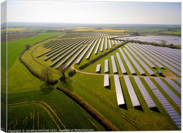 Solar Farm, Northamptonshire, England, 2019 Canvas Print by Jonathan Mitchell