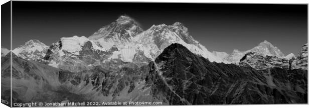 Mount Everest, Khumbu Himalaya, Nepal, 2008 Canvas Print by Jonathan Mitchell