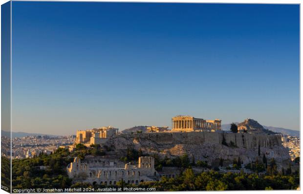 The Parthenon, Athens, Greece Canvas Print by Jonathan Mitchell