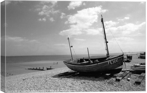 Lydd-on-Sea, England, 1999 Canvas Print by Jonathan Mitchell