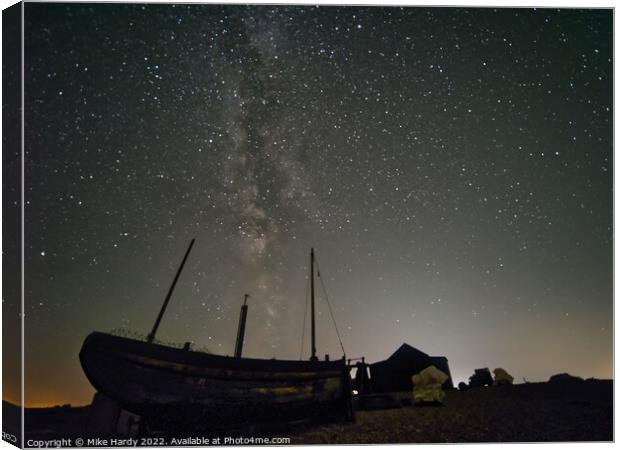 Moored at the Milky Way Canvas Print by Mike Hardy