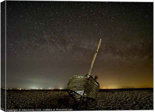 JeniRay moored at the Milky Way Canvas Print by Mike Hardy