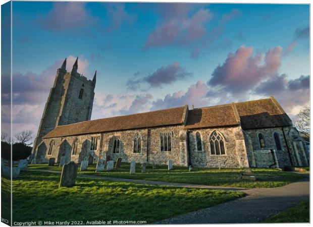 All Saints Church at Lydd Canvas Print by Mike Hardy