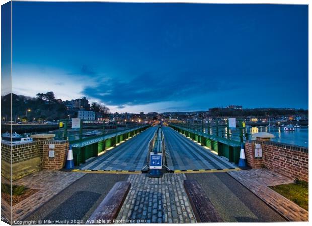 Folkestone swing bridge Canvas Print by Mike Hardy