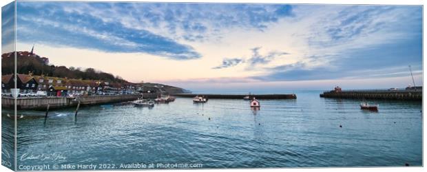Folkestone Harbour widescreen Canvas Print by Mike Hardy