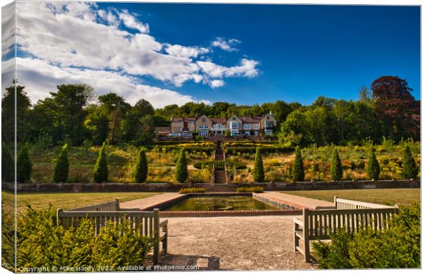 Kersney Court House overlooking Kearsney Abbey and Russell Gardens Canvas Print by Mike Hardy