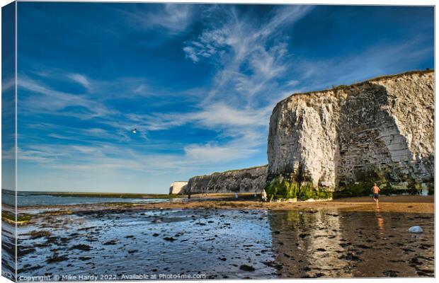 Chalk Cliffs at Botany Bay Broadstairs Canvas Print by Mike Hardy