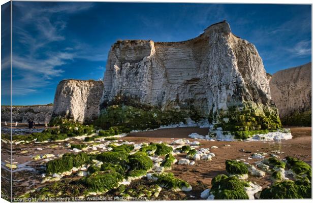 Chalk cliff formation at Botany Bay Canvas Print by Mike Hardy