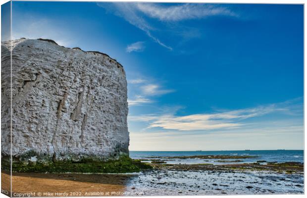 Chalk cliff formation on Botany Bay beach Canvas Print by Mike Hardy