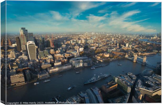London view from the skies Canvas Print by Mike Hardy