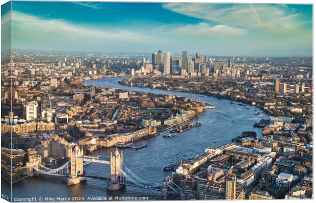 London Skyline Aerial view Canvas Print by Mike Hardy