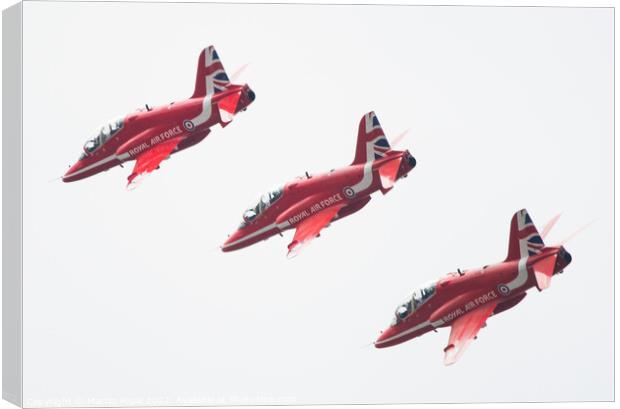 Red Arrows Canvas Print by Martin Pople