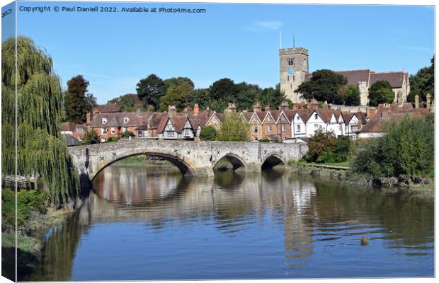 Reflection at Aylesford Canvas Print by Paul Daniell