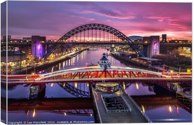 Newcastle Quayside Sunrise Canvas Print by Lee Mansfield