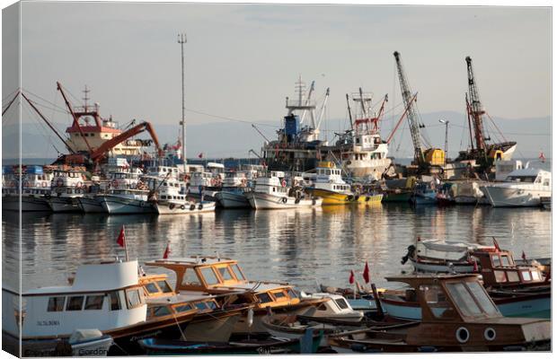 Tuzla Port and fishing harbour, Turkey Canvas Print by Gordon Dixon