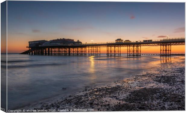 Cromer Pier sunrise Canvas Print by andrew loveday