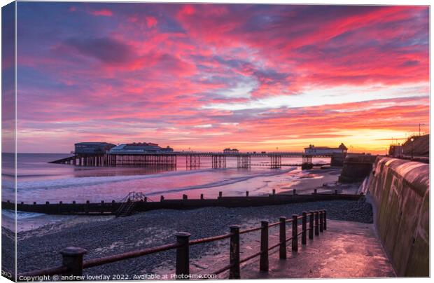 Cromer beach sunrise  Canvas Print by andrew loveday