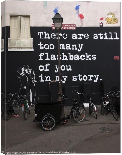 Street Art, le Marais, Paris.  Canvas Print by Alix Forestier