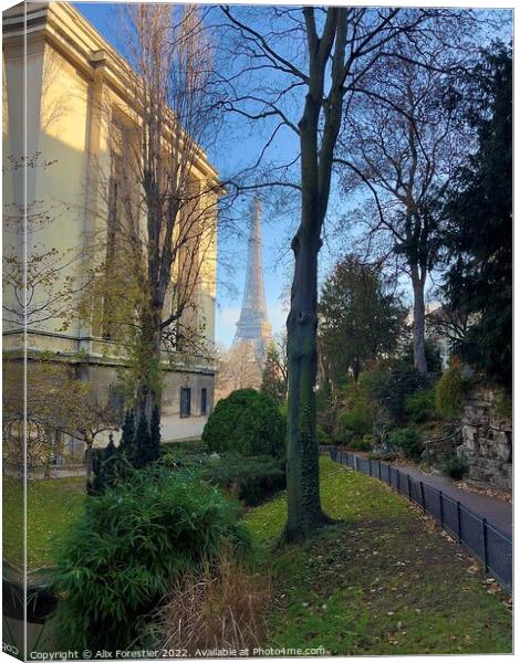 Walking towards the Eiffel Tower  Canvas Print by Alix Forestier