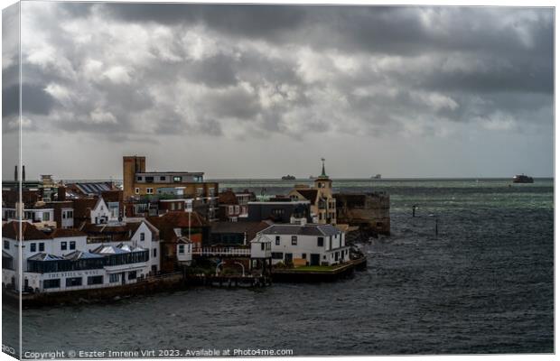 Leaving Portsmouth Canvas Print by Eszter Imrene Virt