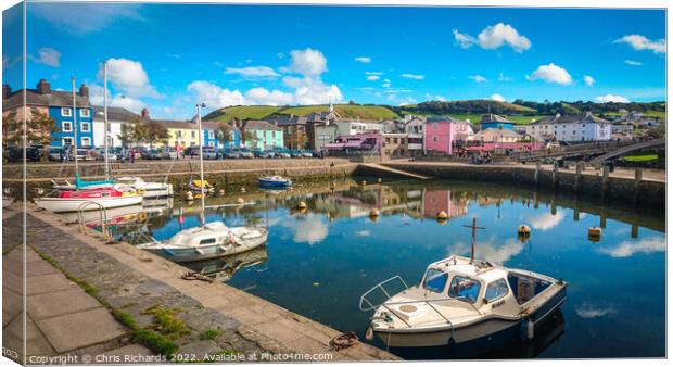 Aberaeron Harbour Canvas Print by Chris Richards