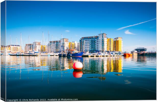 Sovereign Harbour Marina, Eastbourne Canvas Print by Chris Richards