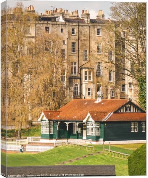 The Victorian Cricket pavilion of Bath Canvas Print by Rowena Ko