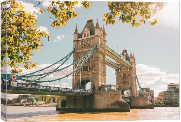 The Tower Bridge, London Canvas Print by Rowena Ko