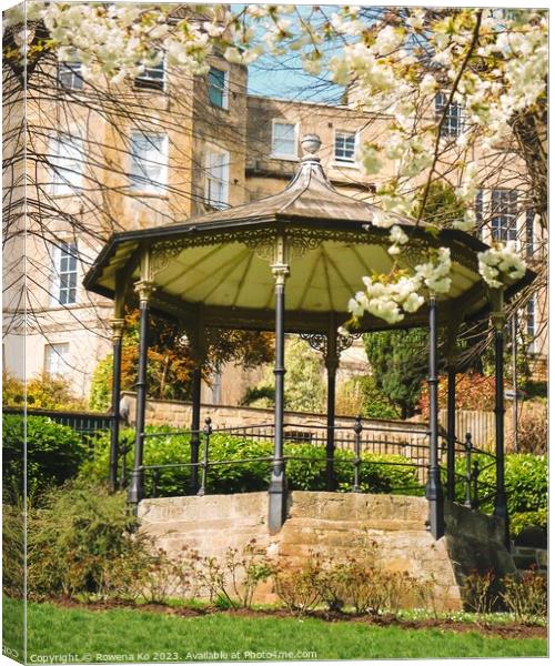 Enchanting Springtime Victorian Bandstand Canvas Print by Rowena Ko